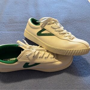 Tretorn Women’s White and Green Sneakers